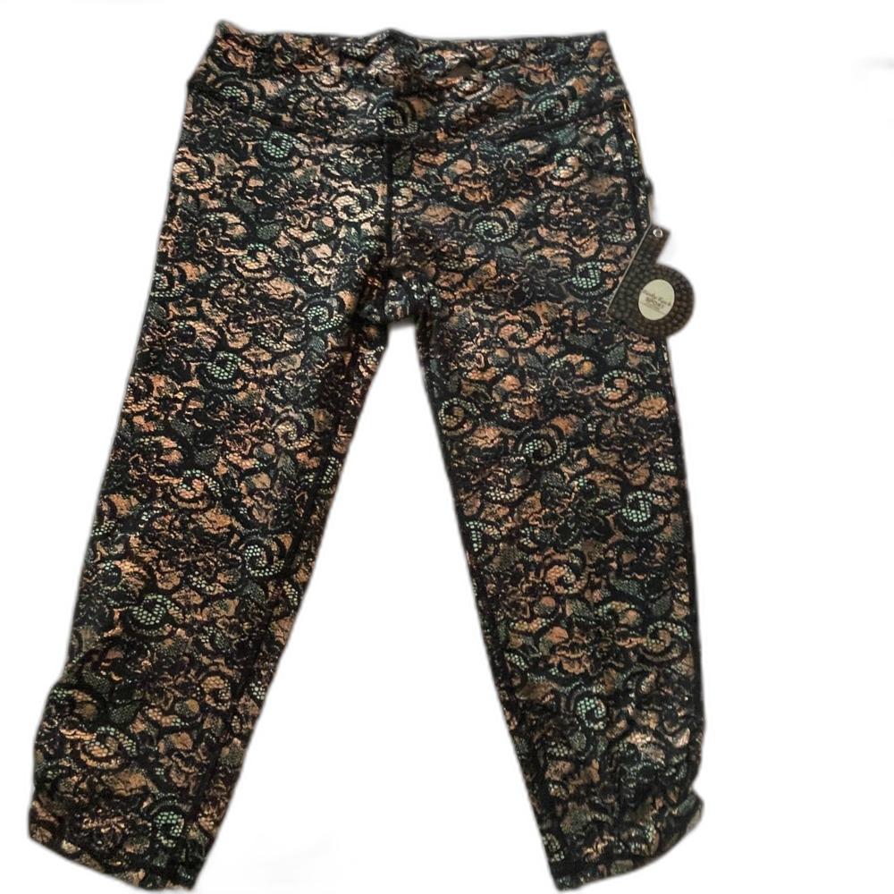 Body Rock Mint Lace The Layce Extra Long Capri Leggings Yoga Workout New Size M